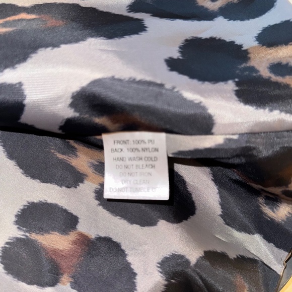 MYCRA PAC Jacket Designer A-LINE SLICKER / Nickel Leopard Hooded Zip M - Picture 8 of 12